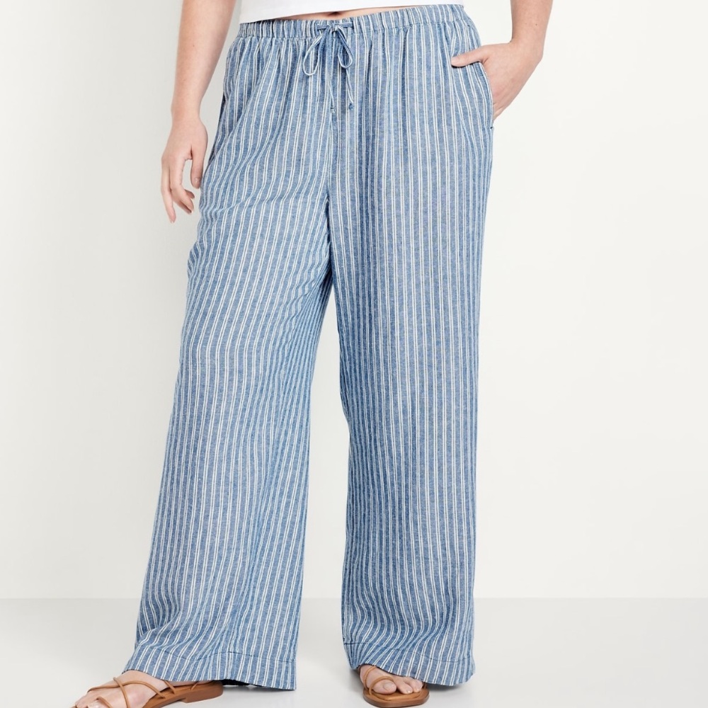 Old Navy High-Waisted Linen-Blend Pants